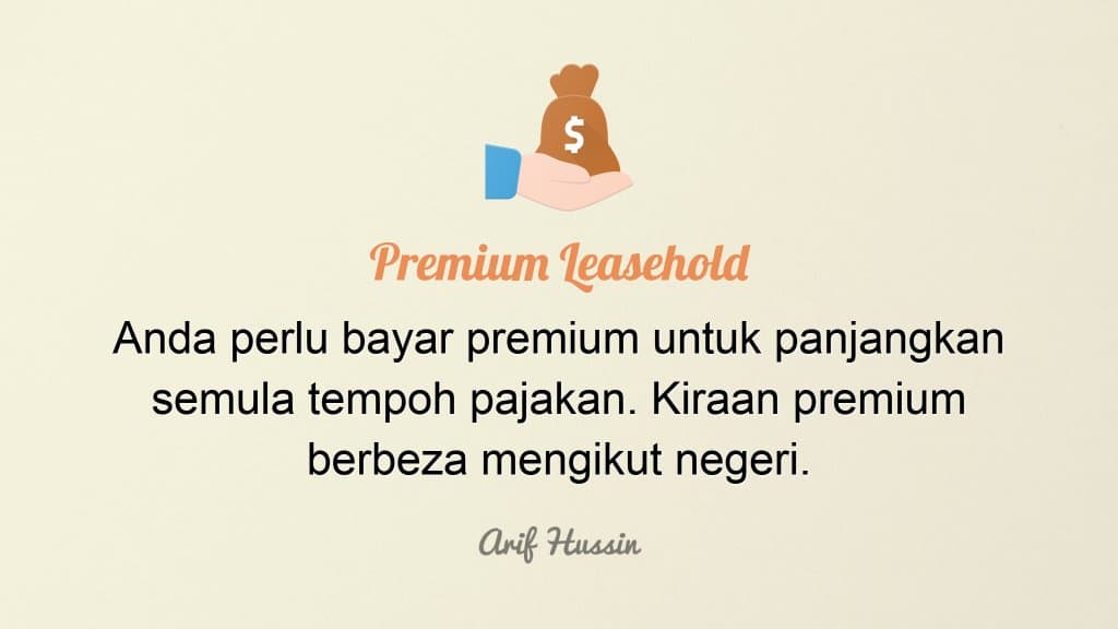 bayaran premium leasehold